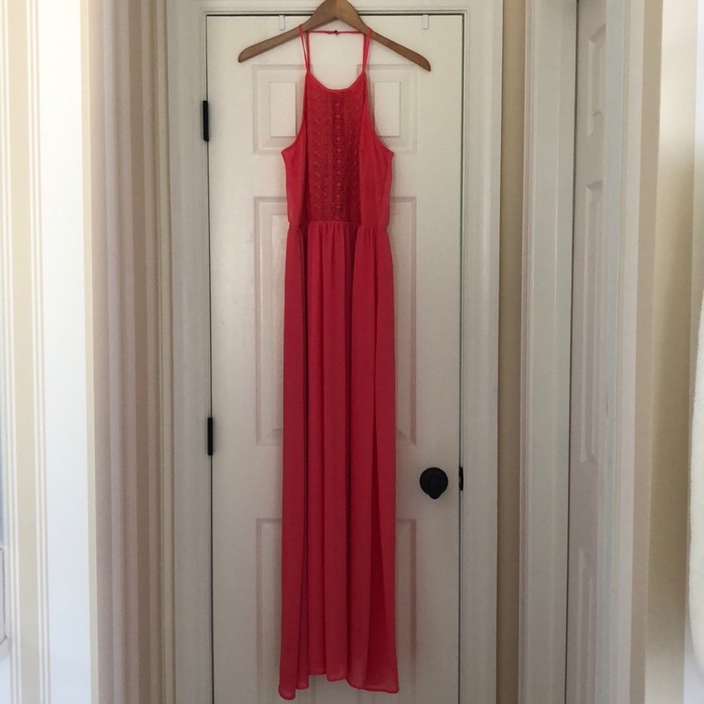 Coral maxi dress. Perfect condition
